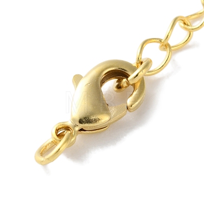 Brass Lobster Clasps & Ends with Chain KK-F880-33G-1