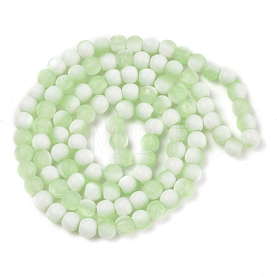 Frosted Crackle Glass Beads X1-GLAA-U001-6mm-M09-1
