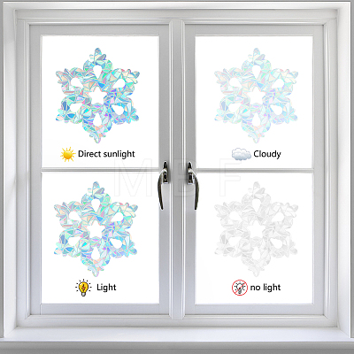 16 Sheets Waterproof PVC Colored Laser Stained Window Film Static Stickers DIY-WH0314-081-1
