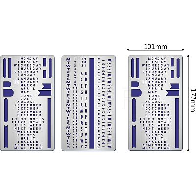 Fingerinspire 2Pcs 2 Style Custom 304 Stainless Steel Cutting Dies Stencils DIY-FG0001-94-1