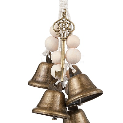 Iron Bell Pendant Decoration HJEW-JM02254-1