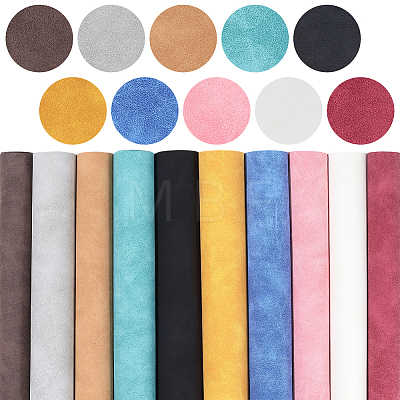 10Pcs 10 Colors PU Leather Fabric FIND-CL0001-82A-1