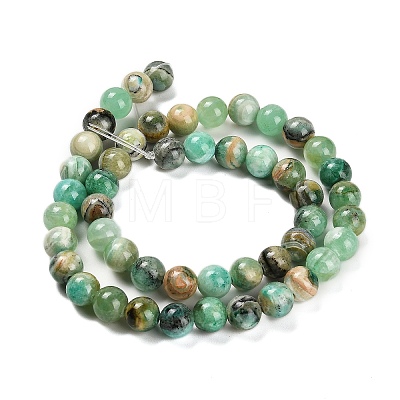 Natural Green Line Jasper  Beads Strands G-B128-A03-03-1