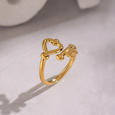 304 Stainless Steel Cuff Open Rings for Women YS0840-1
