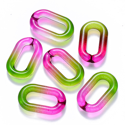 Two Tone Transparent Acrylic Linking Rings OACR-S036-006B-N01-1