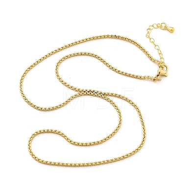 Brass Rolo Chains Necklaces for Women NJEW-D302-22G-1