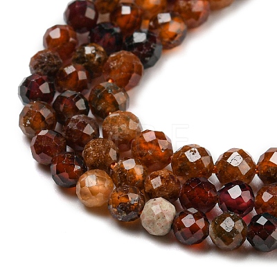 Natural Orange Garnet Beads Strands G-A097-A10-03-1