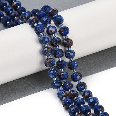 Natural Sesame Jasper Dyed Beads Strands G-H057-A21-04-1