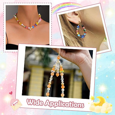 45Pcs 9 Colors Handmade Evil Eye Lampwork Beads LAMP-CJ0003-11-1