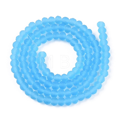 Transparent Glass Beads Strands EGLA-A044-T4mm-MD08-1