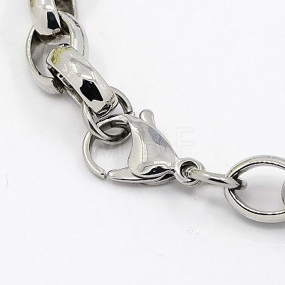 Tarnish Resistant Fashionable 304 Stainless Steel Heart Link Bracelets LS-BJEW-G423-10-1