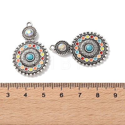 Bohemia Tibetan Style Alloy & Enamel & Acrylic & Rhinestone Pendants FIND-T074-01AS-1