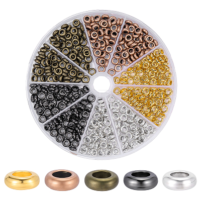 500Pcs 5 Colors Alloy Spacer FIND-PH0038-38-1