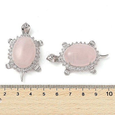 Natural Rose Quartz Pendants G-A095-04P-02-1