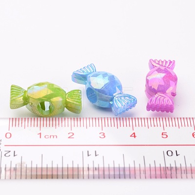 Plating Acrylic Beads X-PPDL021Y-1