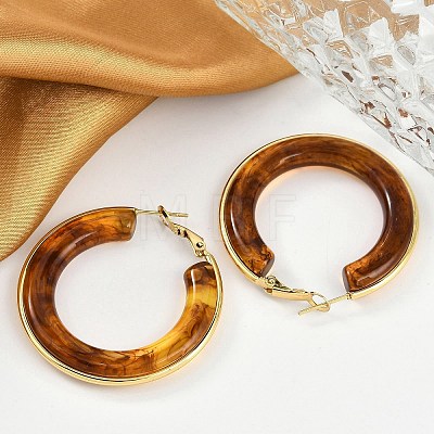 304 Stainless Steel Hoop Earrings For Women EJEW-B113-02G-03-1