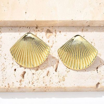 Brass Stud Earrings for Women EJEW-U036-01G-01-1