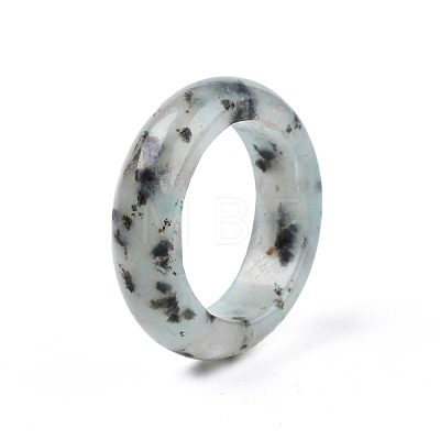 Natural Sesame Jasper Plain Band Ring G-N0326-99E-1