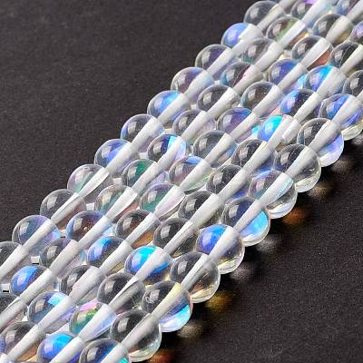 Synthetic Moonstone Beads Strands G-E573-02B-14-1