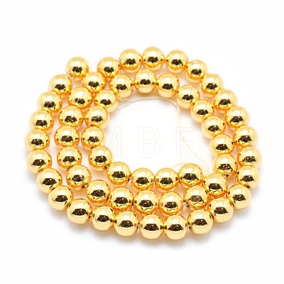 Electroplate Non-magnetic Synthetic Hematite Beads Strands G-L485-01B-G-1