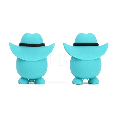 Cowboy Theme Silicone Focal Beads SIL-G014-01D-1