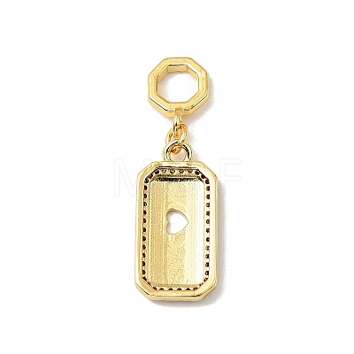 Brass Micro Pave Cubic Zirconia Pendants KK-C111-02G-03-1