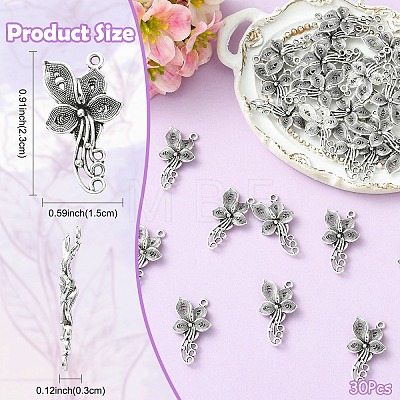 30Pcs Alloy Connector Charms FIND-YW0012-36-1