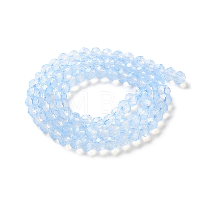 Baking Painted Transparent Glass Beads Strands DGLA-A034-J6MM-D01-1