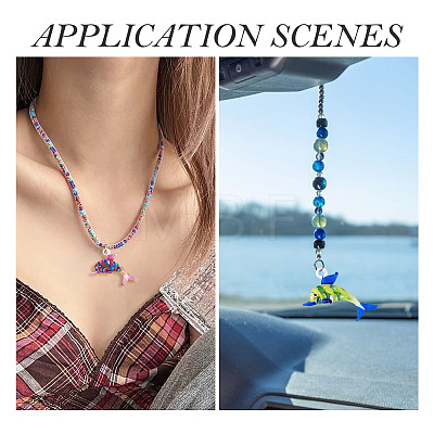 5Pcs 5 Colors Handmade Lampwork Big Pendants LAMP-TA0001-72-1