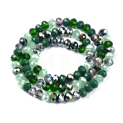 Electroplate Glass Beads Strands EGLA-N002-12D-1