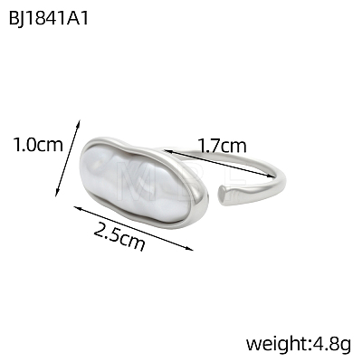 Anti-Tarnish 304 Stainless Steel Cuff Rings RJEW-OY001-07P-1