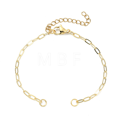 2.5MM Brass Paperclip Chain Bracelet Making AJEW-JB01601-01-1