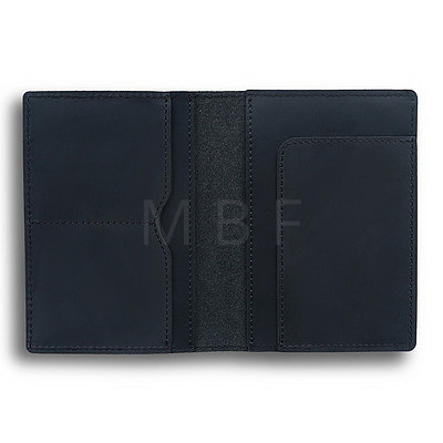 Rectangle Leather Travel Passport Wallet Cover AJEW-WH20007-04C-1