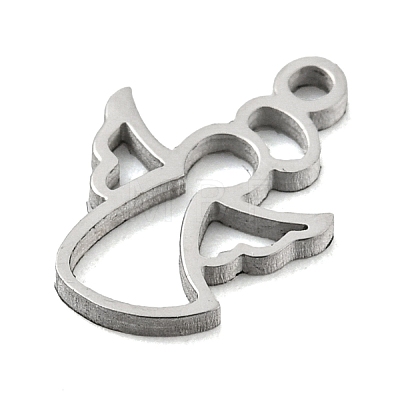 Laser Cut 304 Stainless Steel Charms STAS-G323-04P-1