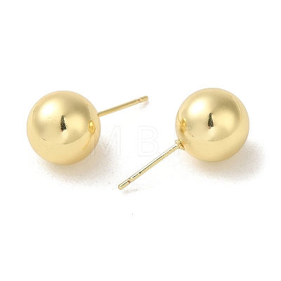 Rack Plated Brass Ball Stud Earrings for Women EJEW-H004-01G-1