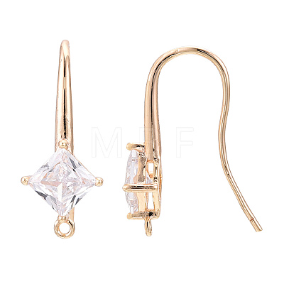 Brass Earring Hook ZIRC-Q019-002G-1