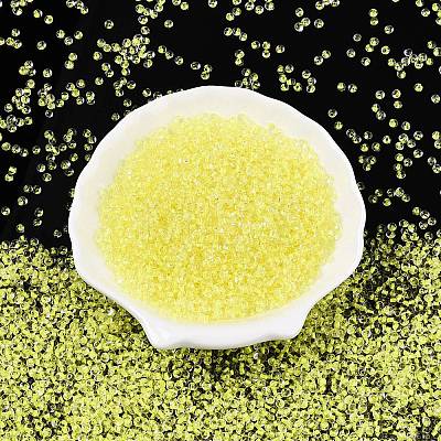 8/0 Inside Colours Transparent Glass Seed Beads SEED-T007-06C-1