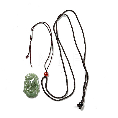 Natural Jadeite Pendant Necklaces G-H306-05-02-1