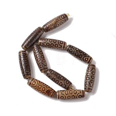 Tibetan Style dZi Beads Strands G-A024-01E-1