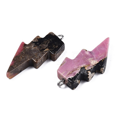 Natural Rhodonite Pendants G-N332-53-A10-1