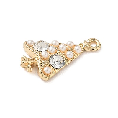 Alloy with Rhinestone and Plastic Beads Pendants FIND-Z101-01G-1