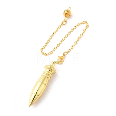 Rack Plating Brass Dowsing Pendulum Big Pendants KK-H444-01-1