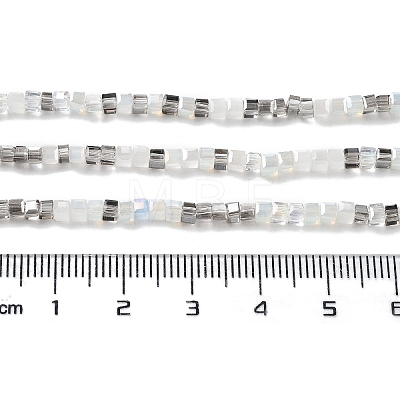 Gradient Color Electroplate Glass Bead Strands GLAA-E042-05-B02-1