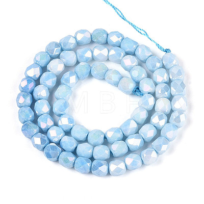 Anti-Tarnish Electroplate Glass Beads Strands GLAA-N057-6mm-01-1