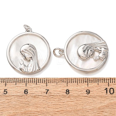 Religion Natural White Shell Pendants SH-CBAB4F6-01P-1