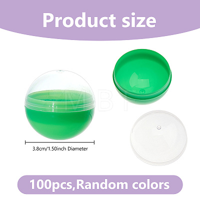 100Pcs PP Plastic Round Vending Machine Egg Capsules AJEW-DC0004-15-1