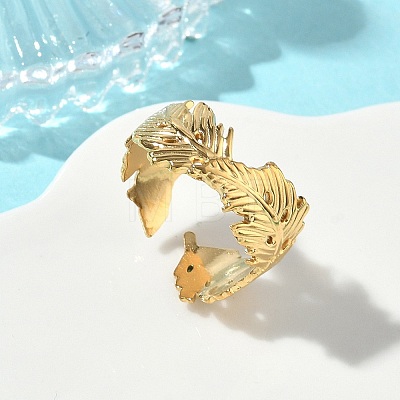 304 Stainless Steel Cuff Open Rings for Women RJEW-L341-02E-G-1