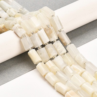 Natural White Moonstone Beads Strands G-G068-A36-01-1