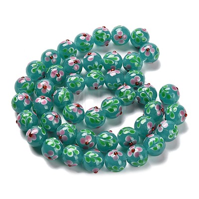 Handmade Lampwork Bumpy Beads Strands LAMP-A005-01F-1