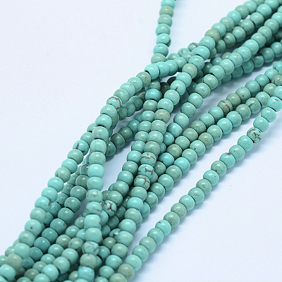 Synthetic Turquoise Beads Strands X-TURQ-F007-01B-4mm-1